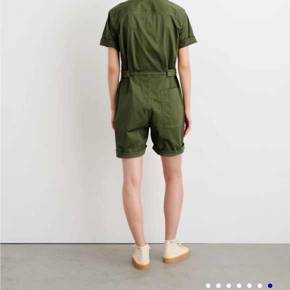 Alex Mill Olive Green Short Sleeve Jumpsuit - Picture 9 of 9